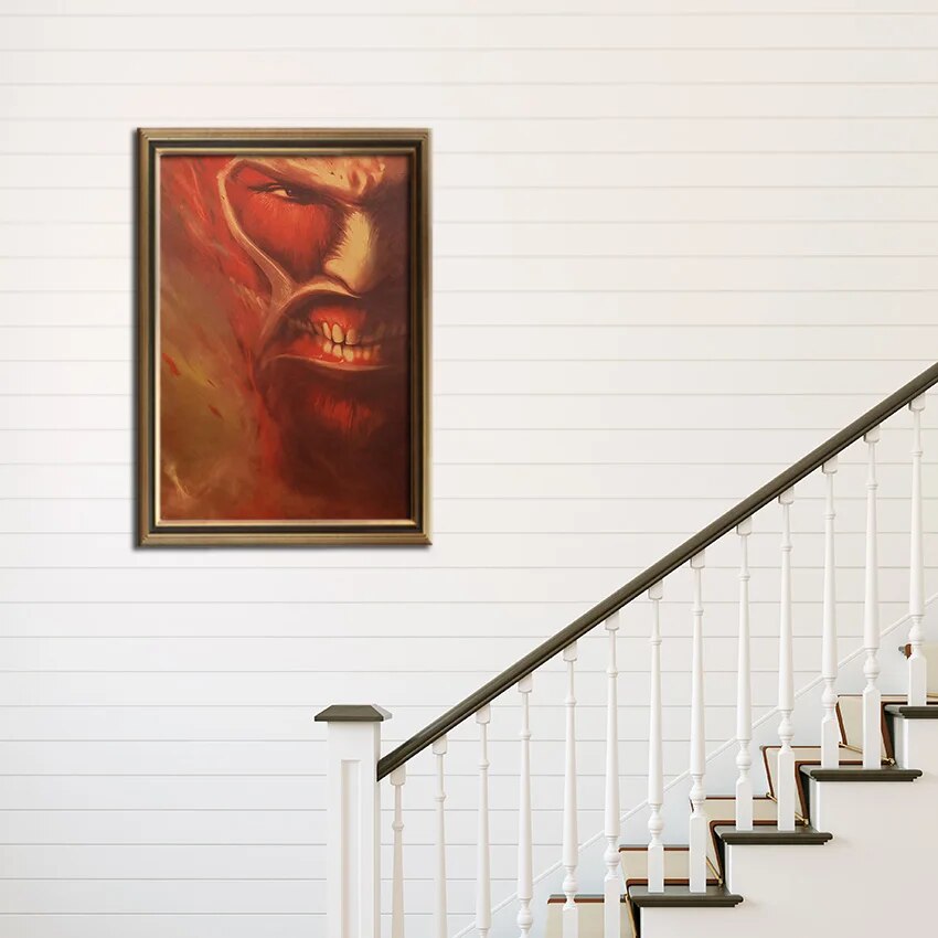 TIE LER Attack on Titan Japanese Anime Retro Posters Painting Kraft Paper Prints Home Room Decor Wall Stickers