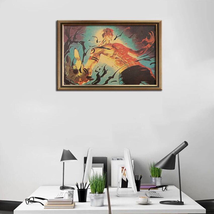 TIE LER Classic Anime Kraft Paper Poster Jujutsu Kaisen Series Anime Character Poster Bar Cafe Interior Decoration Painting