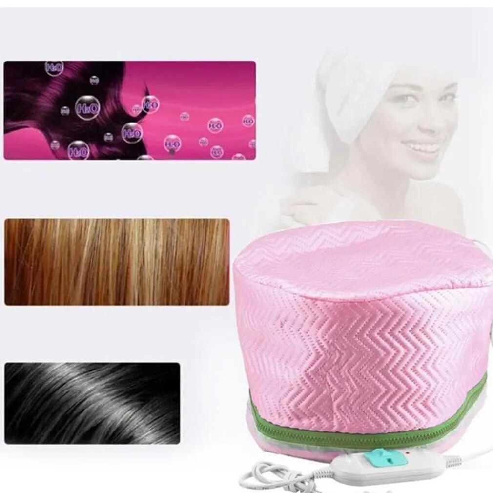 Electric Hair Thermal Treatment Beauty Steamer SPA Nourishing Hair Care Cap Waterproof Anti-electricity Control Heating Baked Oi