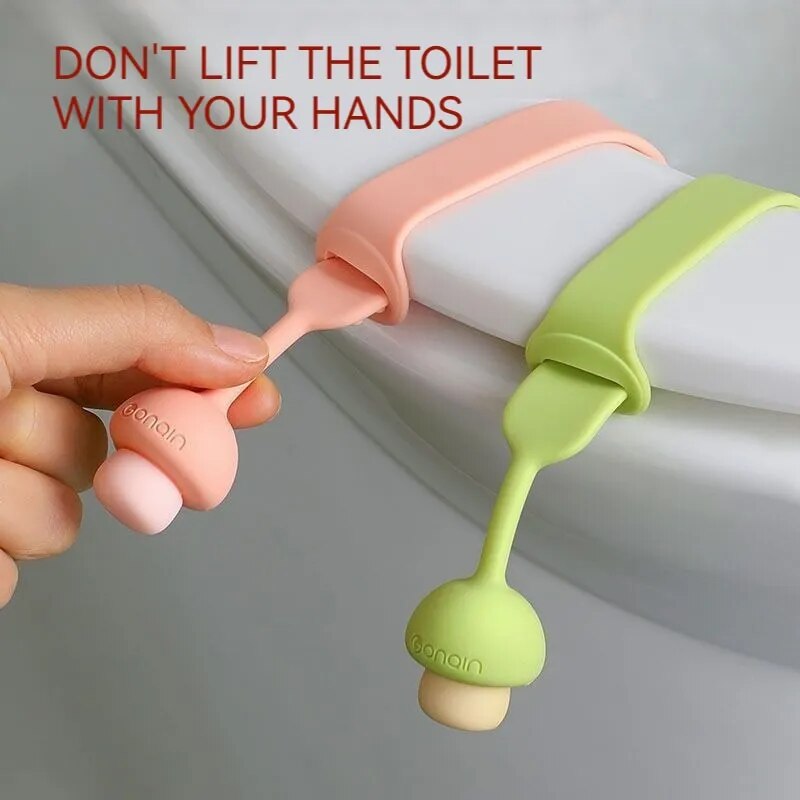 4PCS Toilet Flipper Silicone Lift Toilet Lid Toilet Seat Pull Ring Sanitary and Anti Dirt Hand Toilet Accessories