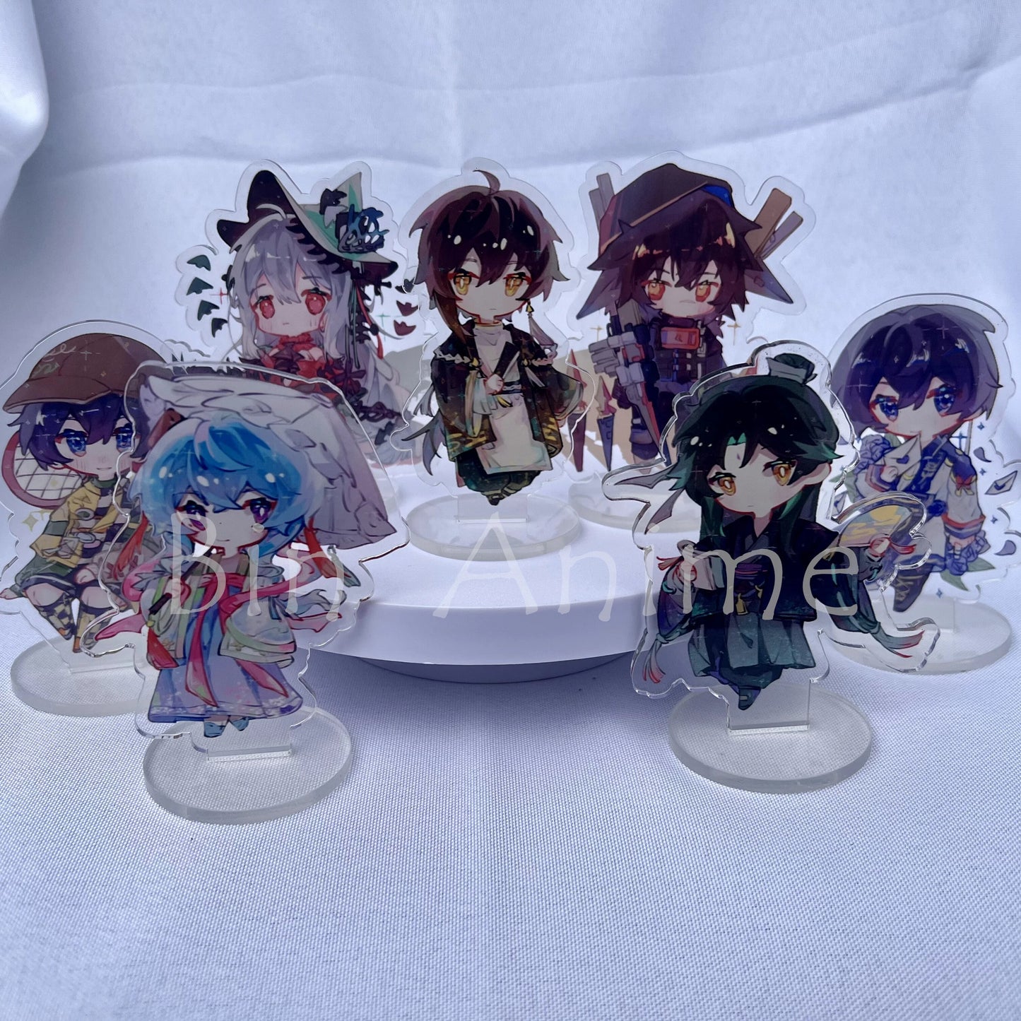 Anime Genshin Impact Cute Figure Cyno Wanderer Heizou Ayato Yae Miko Zhongli Fatui Acrylic Stand Model Plate Cosplay Fans Gifts