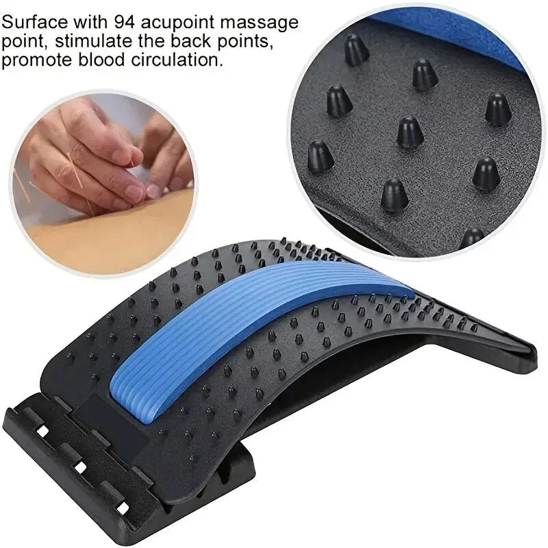 Back Stretcher For Pain Relief, Multi-Level Back Cracker, Upper & Lower Back Pain Relief Device Lumbar Support Spine Board