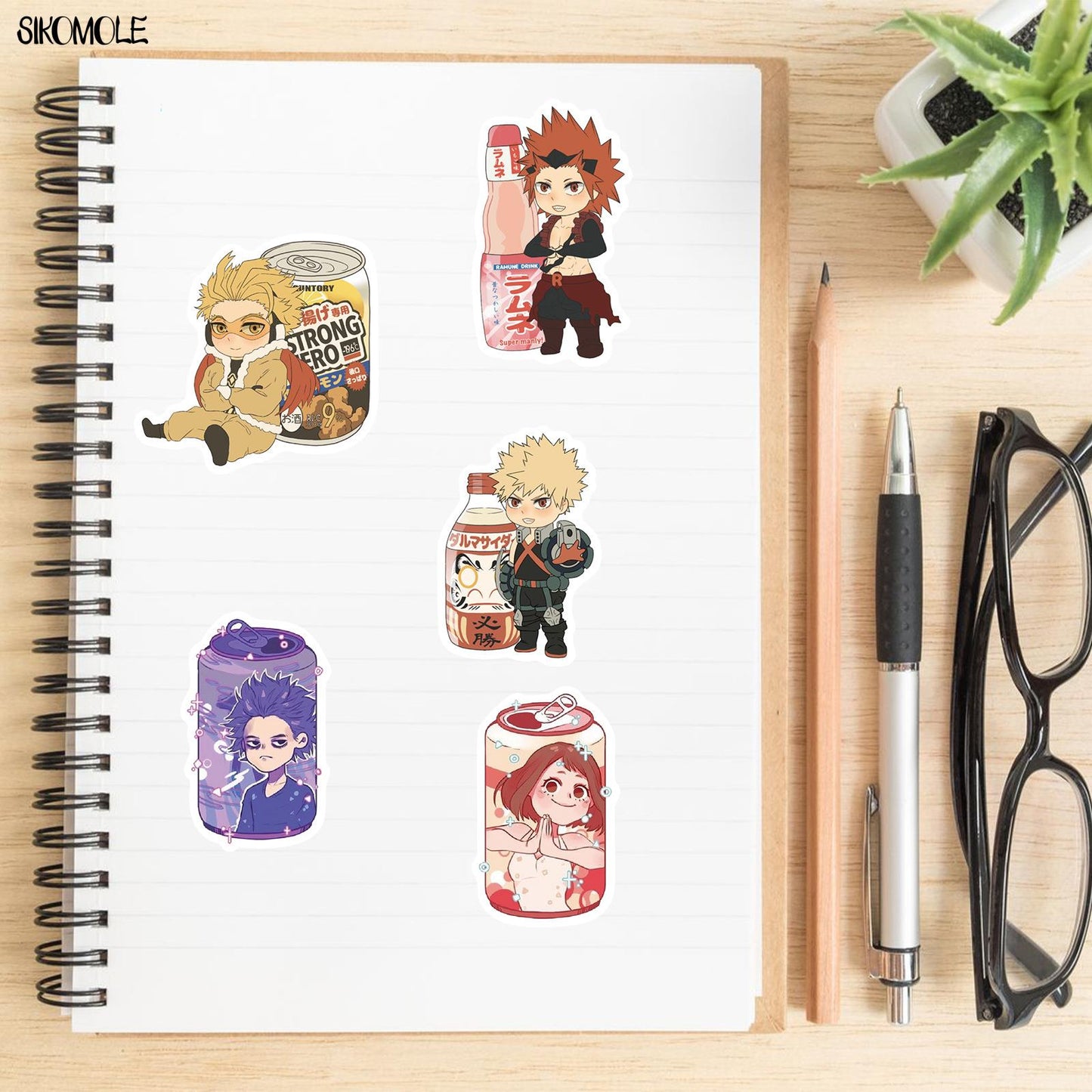10/30/50PCS Mix Anime Drinks Characters Stickers Cartoon Beverage Bottle DIY Toy Guitar Motor Luggage Decals Graffiti Sticker F5