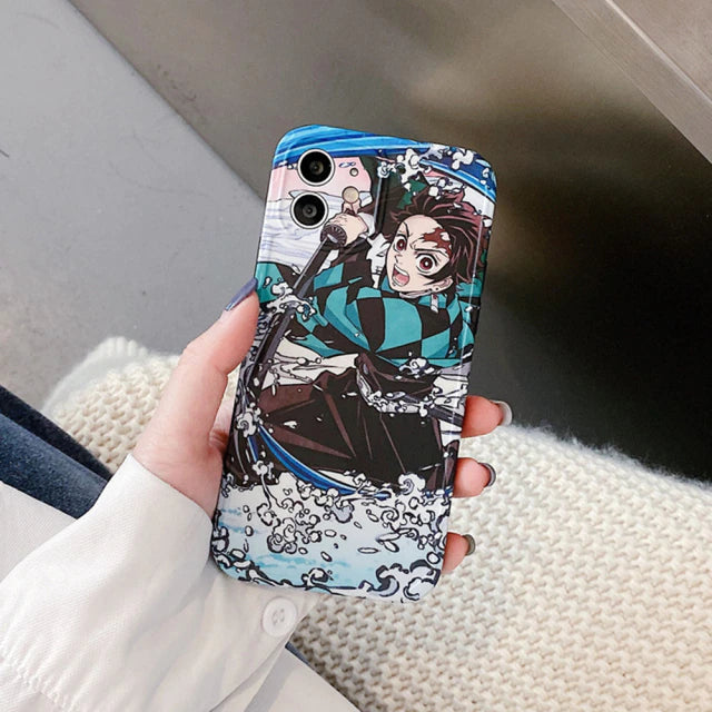Demon Slayer Phone Case - Tanjirou & Nezuko phone case for iPhone 13 12 11 Pro X Xs - Soft Silicon anime phone case