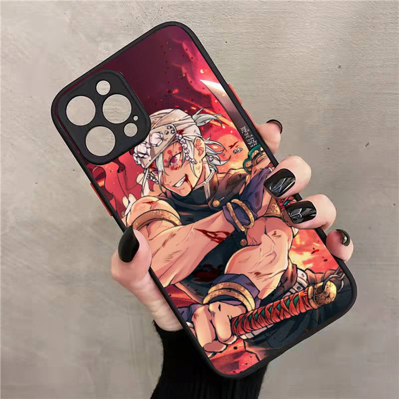 Demon Slayer Phone Case - Tanjirou & Nezuko phone case for iPhone 13 12 11 Pro X Xs - Soft Silicon anime phone case