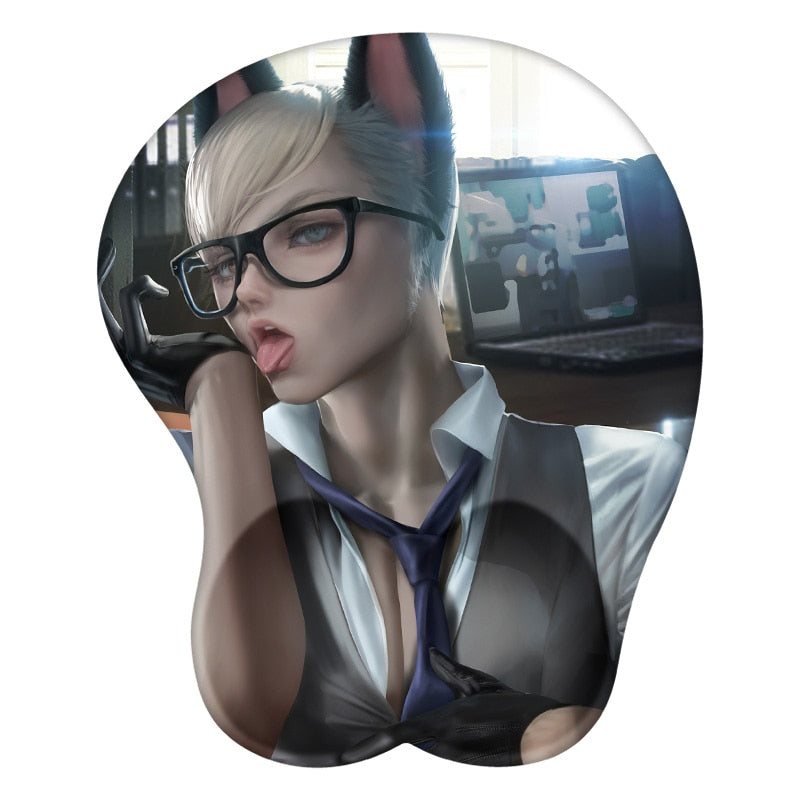 Furry Animal Raymond 3D Mouse Pad Anime Wrist Rest Silicone Sexy Creative Gaming Mousepad Mat