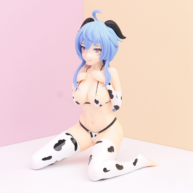 14CM Ganyu Figure Cow Swimwear Static Game Genshin Impact Cosplay Decoration Anime Project PVC Sexy Model Doll