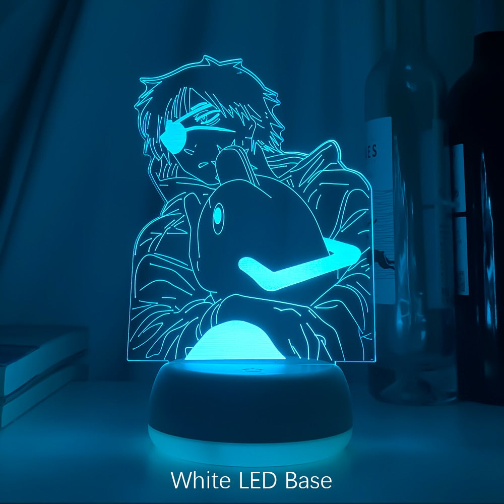 Anime Chainsaw Man Led Light for Bedroom Decorative Night Light Children Birthday Gift Manga Chainsaw Man 3d Lamp Bedside