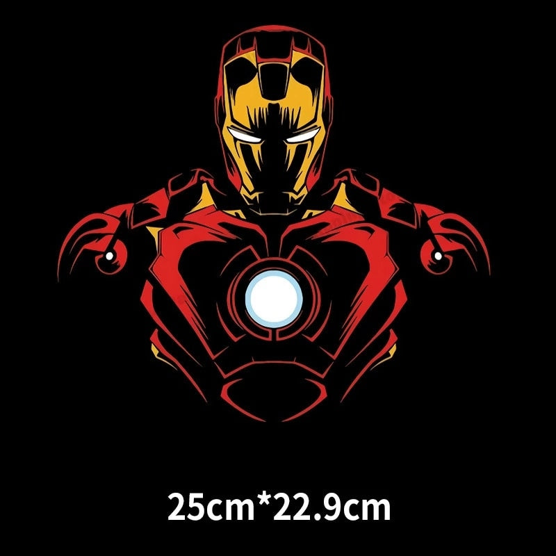 Marvel Spiderman Iron Man Hulk Cartoon Thermal Stickers for Clothes Heat Transfer Kids Patches Iron on Transfer Children Patches