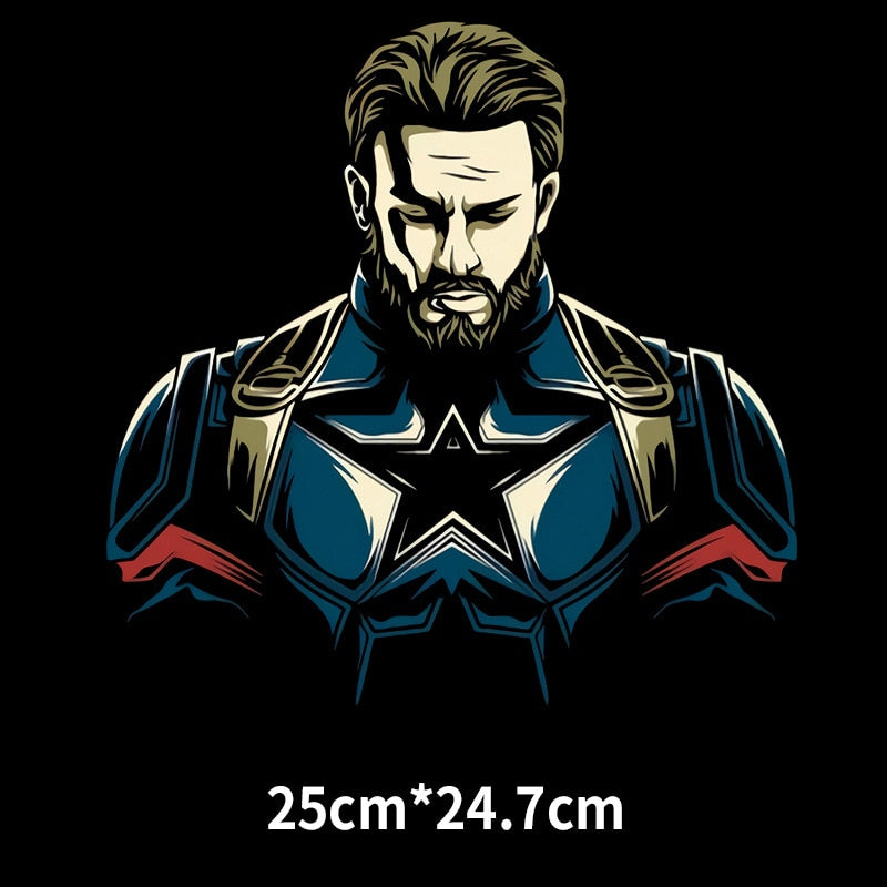 Marvel Spiderman Iron Man Hulk Cartoon Thermal Stickers for Clothes Heat Transfer Kids Patches Iron on Transfer Children Patches