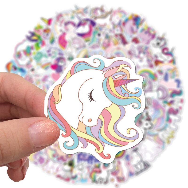 10/30/50Pcs/Pack Stickers for Unicorn Cartoon Animal Waterproof Cute Graffiti To DIY Luggage Bike Notebook Laptop Decals Sticker