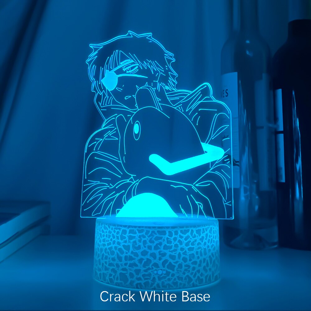 Anime Chainsaw Man Led Light for Bedroom Decorative Night Light Children Birthday Gift Manga Chainsaw Man 3d Lamp Bedside