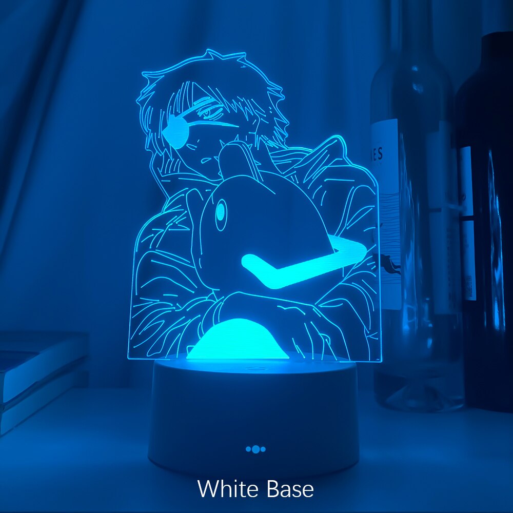 Anime Chainsaw Man Led Light for Bedroom Decorative Night Light Children Birthday Gift Manga Chainsaw Man 3d Lamp Bedside