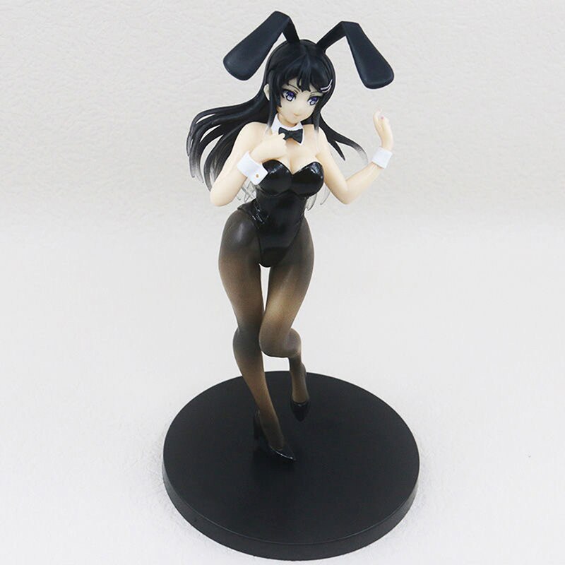 22cm Anime Rascal Does Not Dream Of Bunny Girl Senpai Action Figure Sakurajima Mai Silk Sexy Bunny Girl Collectible Model Toy