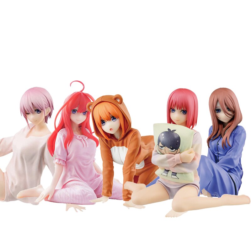 11-22CM Anime Figure The Quintessential Quintuplets Nino Pillow Sitting Position Pajamas Model Dolls Toy Gift Collect Box PVC