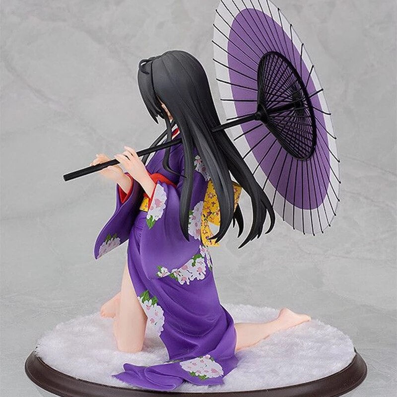 Japanese Anime Figure Yukinoshita Yukino Sexy Kimono Kneeling 12CM Doll Model Desktop Static Collection Gift Ornament Toys