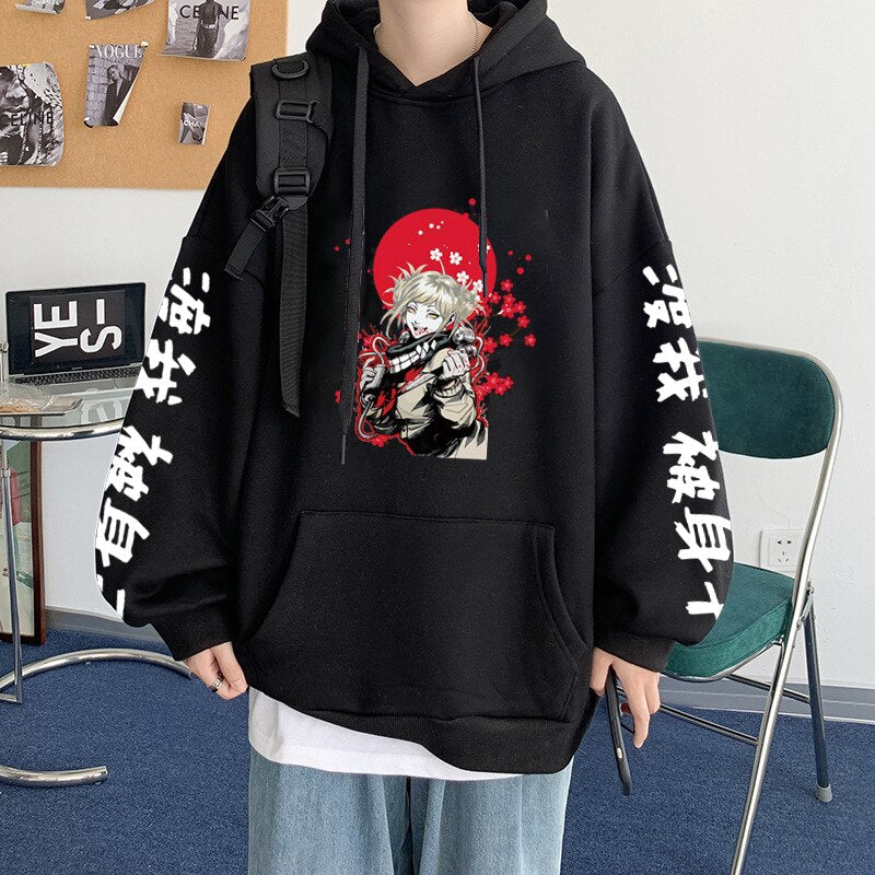 My Hero Academia Streetwear Sweatshirt Hhimiko Toga Anime Hoodie Hip Hop Oversized Casual Printed Hoodies Men Women Y2K Clothes