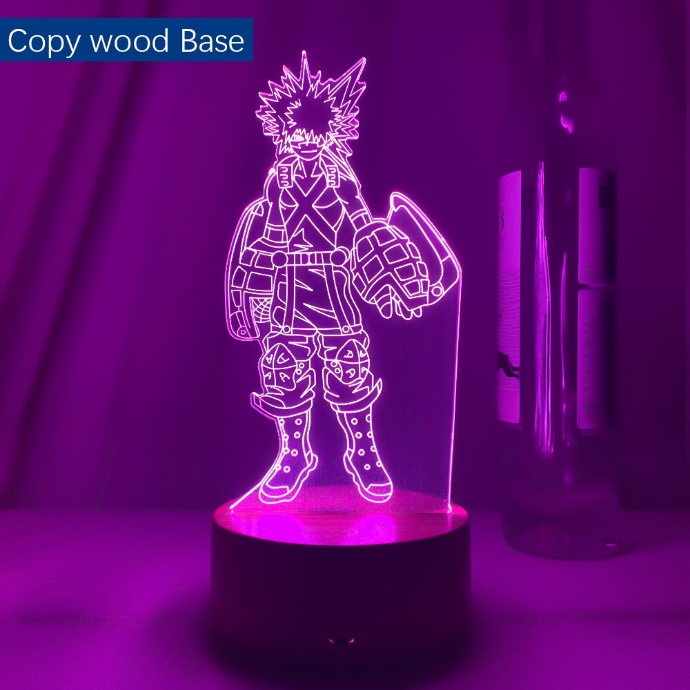 3D Lamp Katsuki Bakugo Figure Kids Bedroom Nightlight Led Touch Sensor Room Lighting Anime My Hero Academia Gift Led Night Light