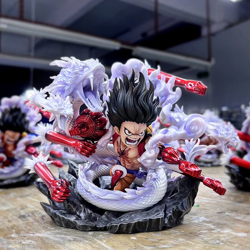 15cm One Piece Figure WCF Gear 4 Luffy Action Figurine PVC Rubber Snake Man Nine Heads Anime Collectible Model Doll Toys Gifts