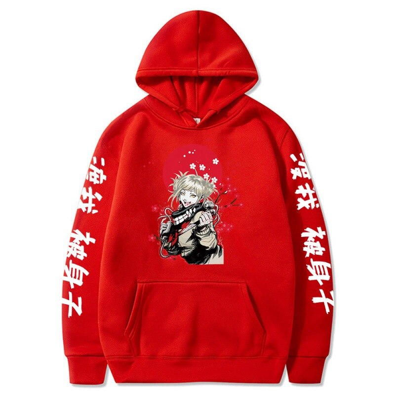 My Hero Academia Streetwear Sweatshirt Hhimiko Toga Anime Hoodie Hip Hop Oversized Casual Printed Hoodies Men Women Y2K Clothes