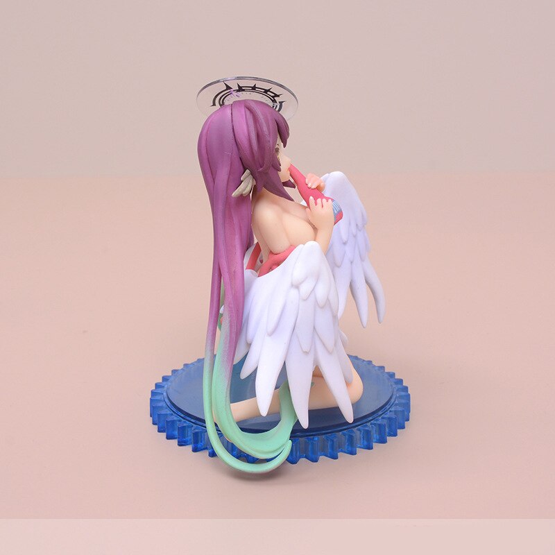 Anime Figure NO GAME NO LIFE Angel Jibril Doll Model Kawaii Sexy Seated 10CM PVC Toys Desktop Static Decoration Gift Figure