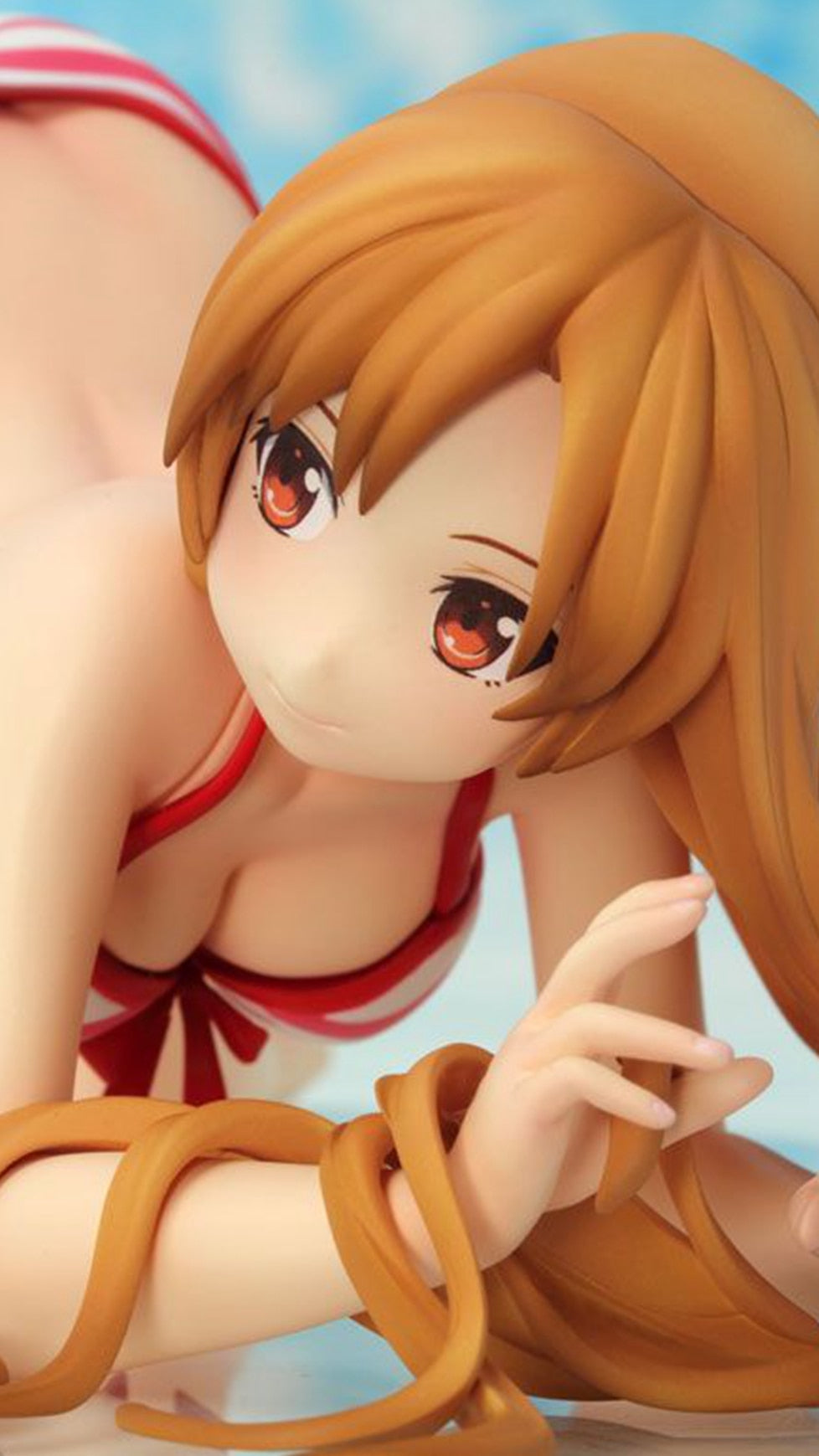 9CM Yuuki Asuna Characters Figure Popular Japanese Anime Sword Art Online Model Sexy Swimsuit Phone Holder Dolls Toy Girls Gift