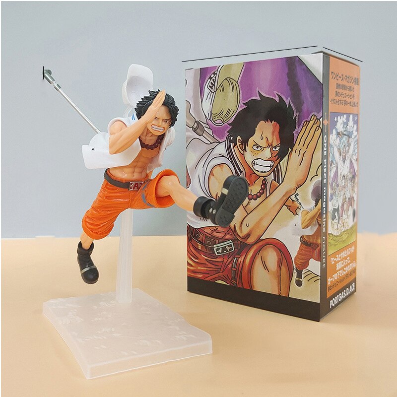 17cm One Piece Anime Figures Running Brother Monkey D Luffy Portgas Ace Sabo Action Figure Collection Model Ornaments Toys Gifts