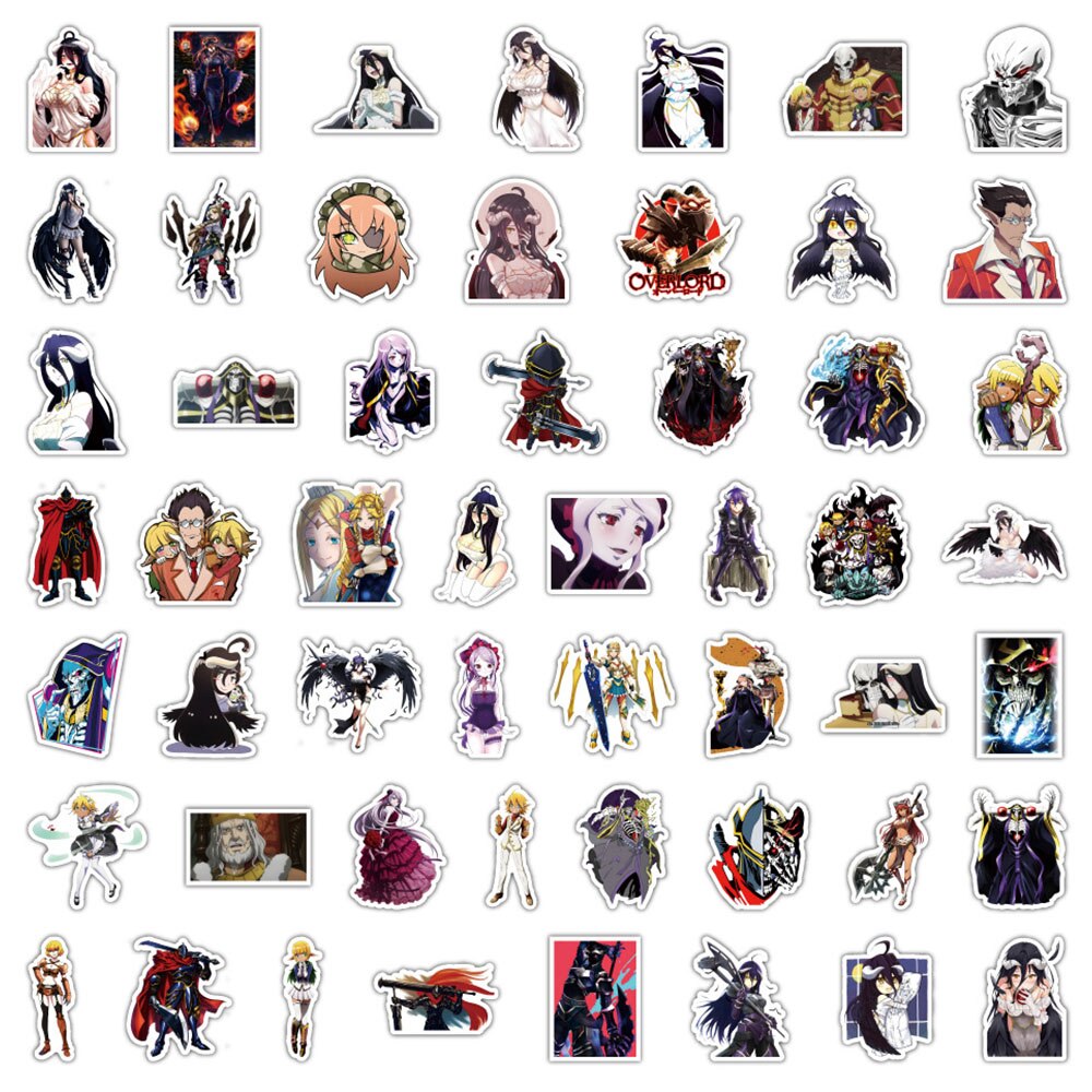 10/30/50PCS Anime Overlord Stickers Cute Albedo Decals Sticker Kids Toy Gift DIY Suitcase Laptop Phone Notebook Fridge Wholesale