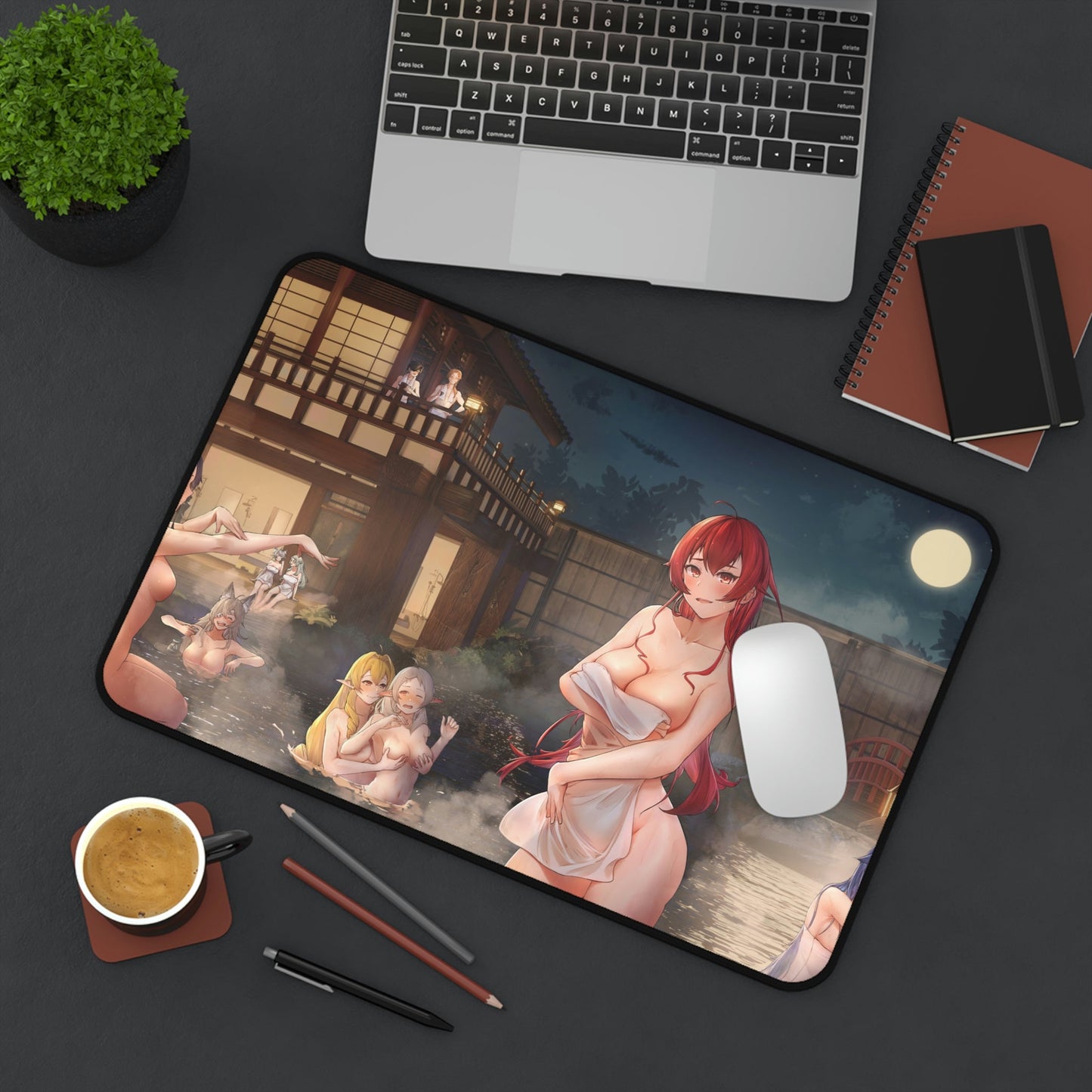 Mushoku Tensei Sexy Mousepad - Hot Onsen Ecchi Desk Mat - Anime Playmat
