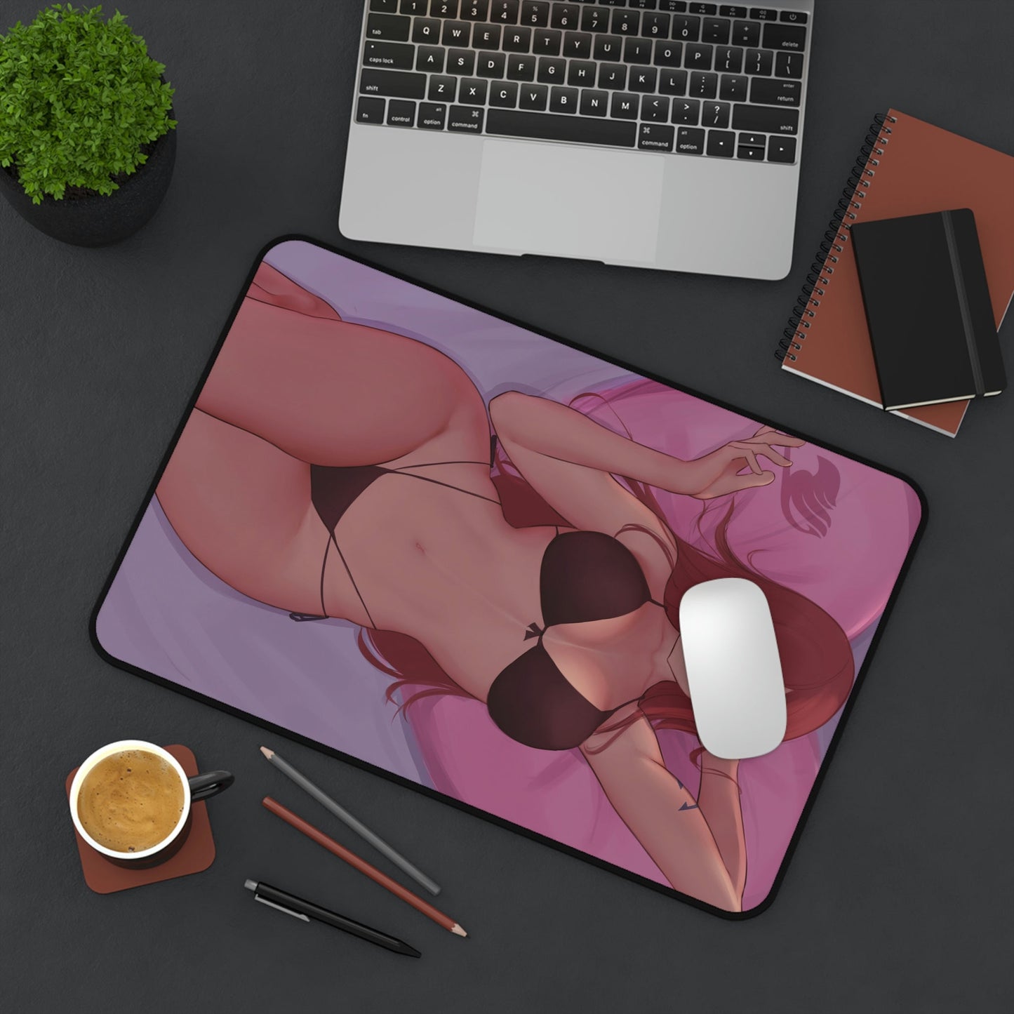 Fairy Tail Mousepad - Thick Erza Scarlet Bikini - Large Desk Mat - MTG Playmat
